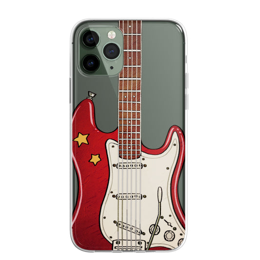 Daisy Mitchell @dibbuns Exclusive Guitar Design Contemporary Artwork Phone Case CLEAR Silicone Phone Cover Case for iPhone 16 15 14 13 12 11