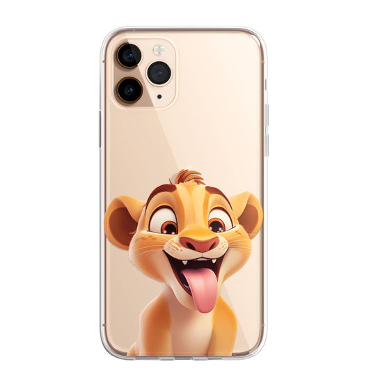 Lion Lioness Custom Cartoon Phone Case Personalised CLEAR Cute Family Splatter Phone Cover Case for iPhone 16 15 14 13 12 11