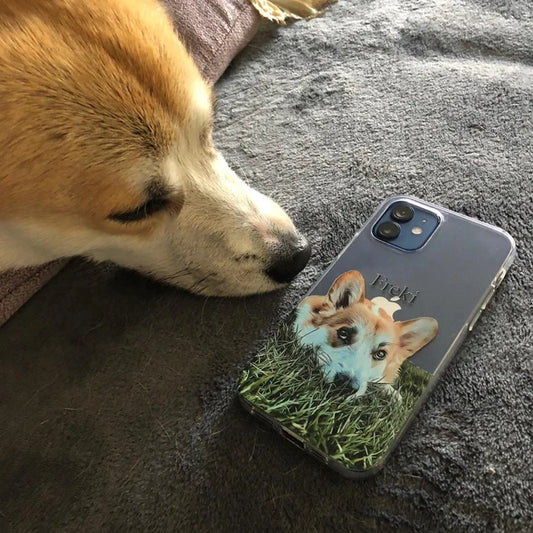 PET Painting Portrait Dog Cat Personalised Phone Cover Case for iPhone 14 13 12+