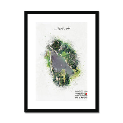 Personalised Golf Art Print, Custom Aerial Golf Course Map Layout - ANY HOLE Worldwide, Bespoke Text, Hole in One Gift Keepsake, Men Women, Father's Day, Birthday, Retirement