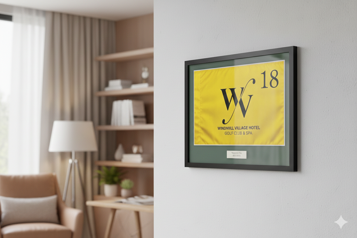 Personalised Golf Club Flag - The Windmill Village Golf Course