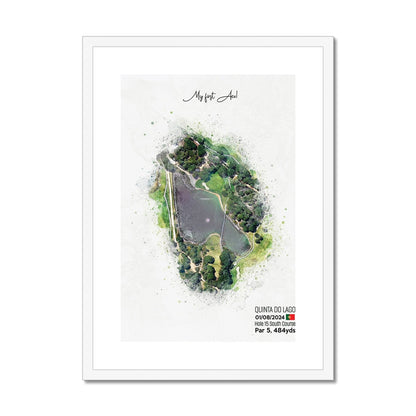 Personalised Golf Art Print, Custom Aerial Golf Course Map Layout - ANY HOLE Worldwide, Bespoke Text, Hole in One Gift Keepsake, Men Women, Father's Day, Birthday, Retirement