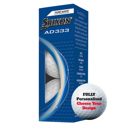 Personalised Branded 3 Golf Ball Sleeve - Golfer's Gift, Father's Day, Wedding Favour, Birthday, Valentines, Pet Photo Text Logo