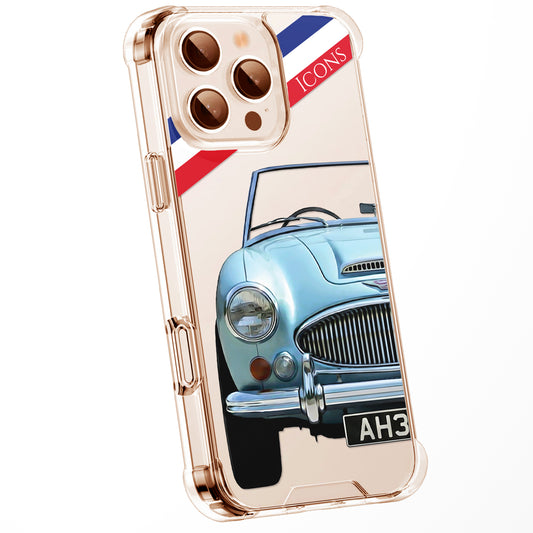 Personalised British Car Watercolour Phone Case for iPhone 16 15 14 13 | Classic Car Art Clear Cover