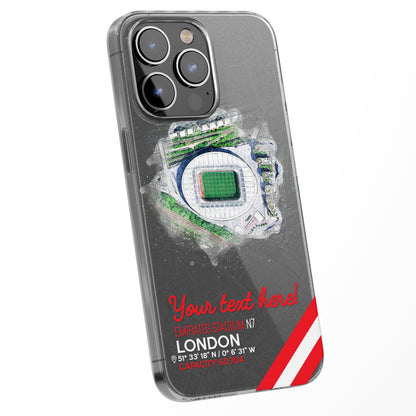 Personalised Phone Case Cover Football Team Stadium Water Colour Effect Style Customised for iPhone 16 15 14 13 12 11 Range