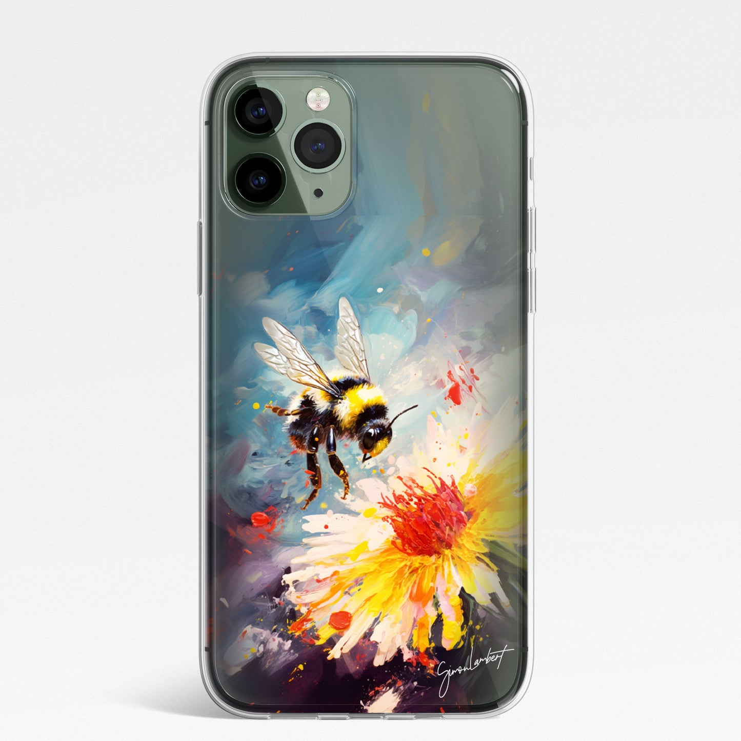 British Woodland Farm Animals Phone Case Palette Knife Art CLEAR Cover Case for iPhone 15 14 13 12 Pro +