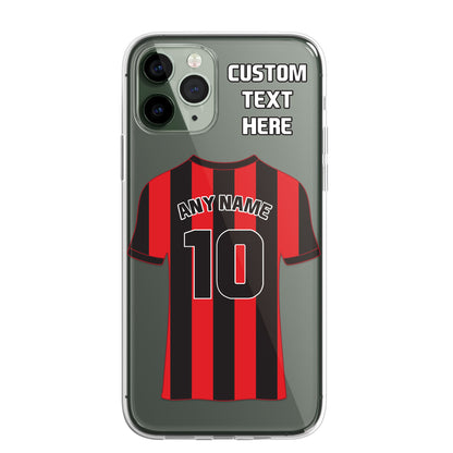 Personalised Phone Case Cover Football Premier Championship Team Shirt Style Custom for iPhone 16 15 14 13 12 11 Range