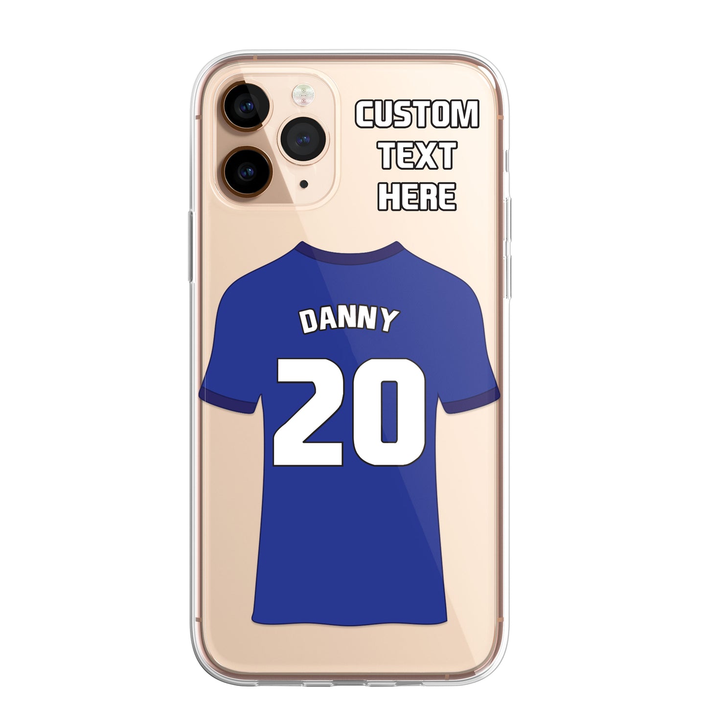 Personalised Phone Case Cover Football Premier Championship Team Shirt Style Custom for iPhone 16 15 14 13 12 11 Range