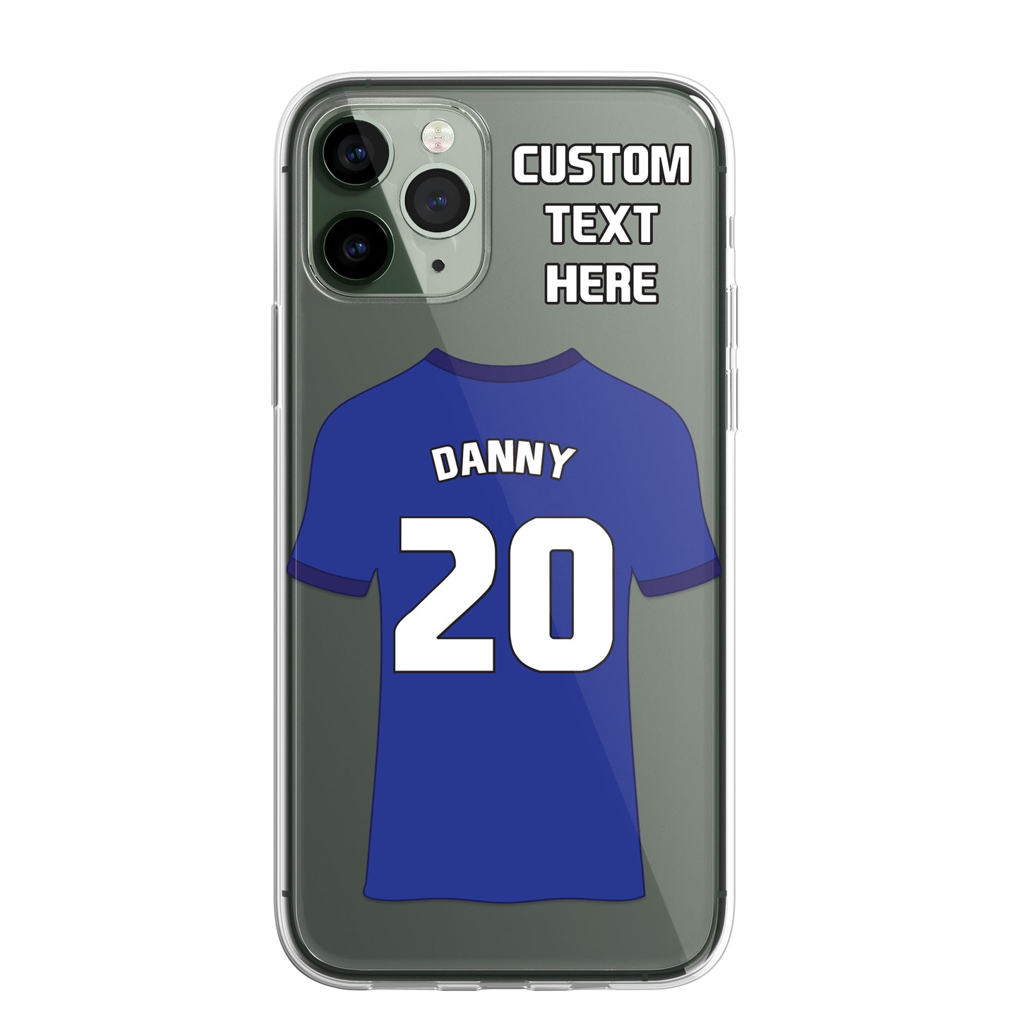 Personalised Phone Case Cover Football Premier Championship Team Shirt Style Custom for iPhone 16 15 14 13 12 11 Range