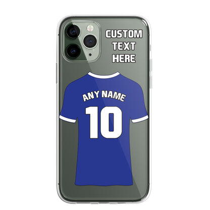 Personalised Phone Case Cover Football Premier Championship Team Shirt Style Custom for iPhone 16 15 14 13 12 11 Range