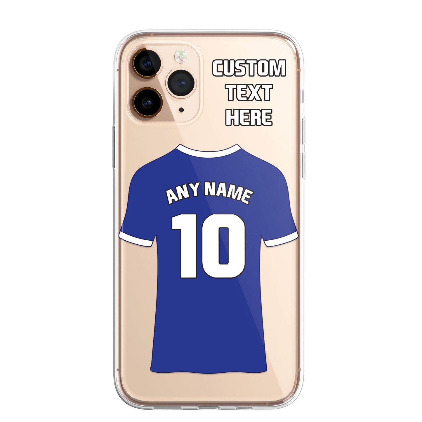 Personalised Phone Case Cover Football Premier Championship Team Shirt Style Custom for iPhone 16 15 14 13 12 11 Range