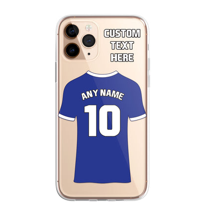 Personalised Phone Case Cover Football Premier Championship Team Shirt Style Custom for iPhone 16 15 14 13 12 11 Range