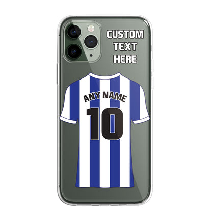 Personalised Phone Case Cover Football Premier Championship Team Shirt Style Custom for iPhone 16 15 14 13 12 11 Range