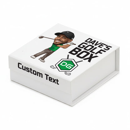 Personalised 9 Golf Ball Set in Customised Box - Your Own Caricature with Branded Balls: Novelty Golfer's Gift, Father's Day, Birthday