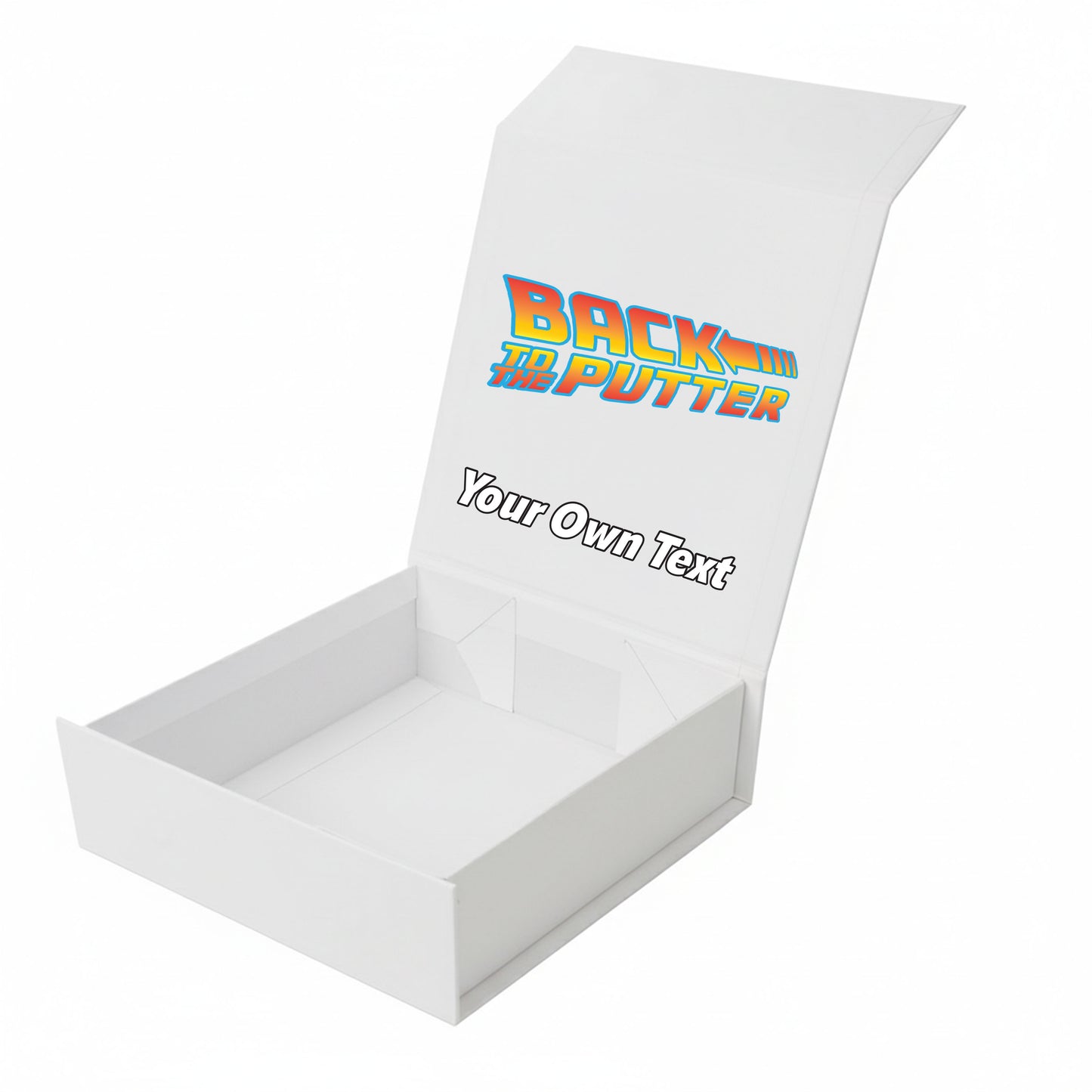 BACK TO THE PUTTER!: Personalised Branded 9 Golf Ball Set in Customised Box - Back to the Future Novelty Movie Terminator Themed Golfer's Gift, Father's Day, Retirement, Birthday