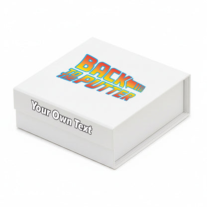 BACK TO THE PUTTER!: Personalised Branded 9 Golf Ball Set in Customised Box - Back to the Future Novelty Movie Terminator Themed Golfer's Gift, Father's Day, Retirement, Birthday