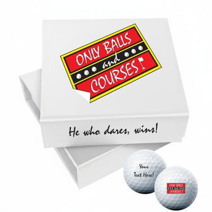 Only Fools and Horses Themed: Personalised Branded 9 Golf Ball Set in Customised Box - Golfer's Gift, Father's Day, Wedding Favour, Birthday, Valentines, Pet Photo Text Logo