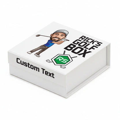 Personalised 9 Golf Ball Set in Customised Box - Your Own Caricature with Branded Balls: Novelty Golfer's Gift, Father's Day, Birthday