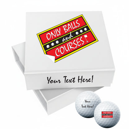 Only Fools and Horses Themed: Personalised Branded 9 Golf Ball Set in Customised Box - Golfer's Gift, Father's Day, Wedding Favour, Birthday, Valentines, Pet Photo Text Logo