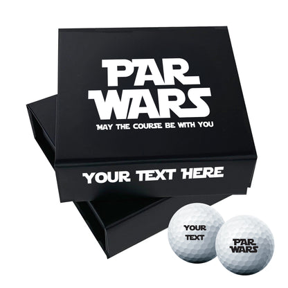 Star Wars Themed: Personalised Branded 9 Golf Ball Set in Customised Box - Par Wars Golfer's Gift, Father's Day, Wedding Favour, Birthday