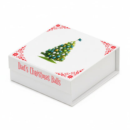 Christmas Personalised Branded 9 Golf Ball Set in Customised Box - Themed Golfer's Gift, Father's Day, Retirement, Birthday