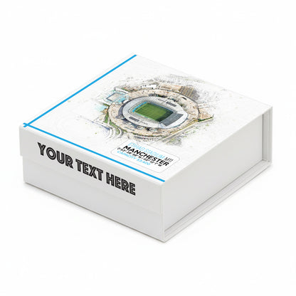 Personalised Branded 9 Golf Ball Set in Football Stadium Customised Box - Soccer Themed Golfer's Gift, Father's Day, Retirement, Birthday