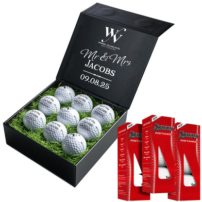 Windmill Village Personalised 9 Golf Ball Set in Branded Customised Box