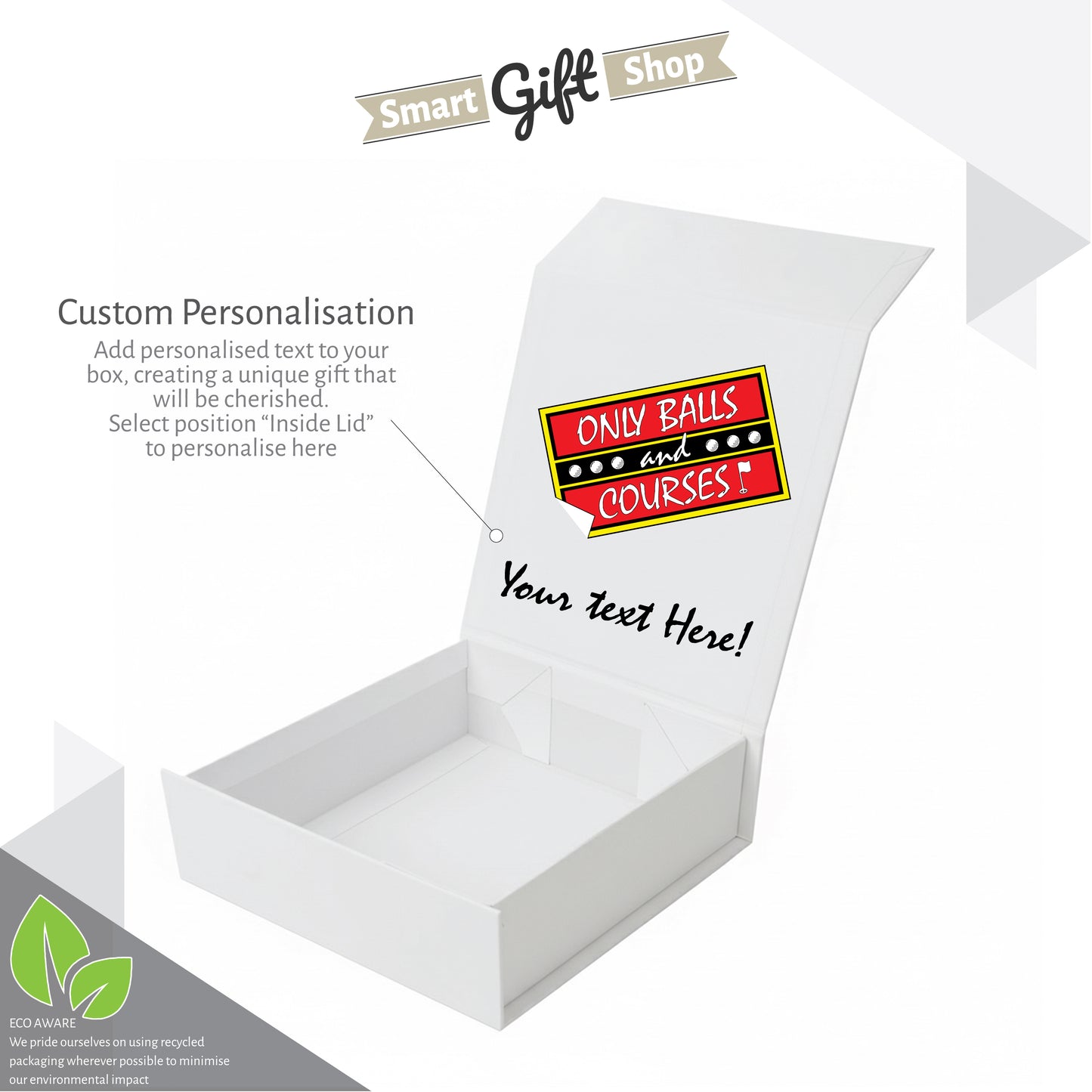 Only Fools and Horses Themed: Personalised Branded 9 Golf Ball Set in Customised Box - Golfer's Gift, Father's Day, Wedding Favour, Birthday, Valentines, Pet Photo Text Logo