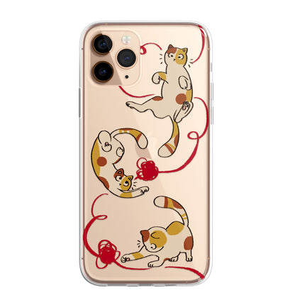 Daisy Mitchell @dibbuns Exclusive Cat Kitten Design Contemporary Artwork Phone Case CLEAR Silicone Phone Cover Case for iPhone 16 15 14 13 12 11