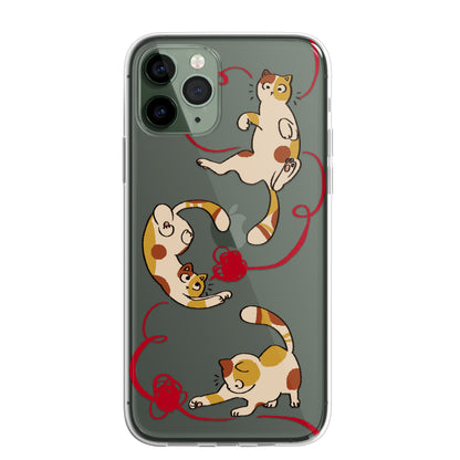 Daisy Mitchell @dibbuns Exclusive Cat Kitten Design Contemporary Artwork Phone Case CLEAR Silicone Phone Cover Case for iPhone 16 15 14 13 12 11