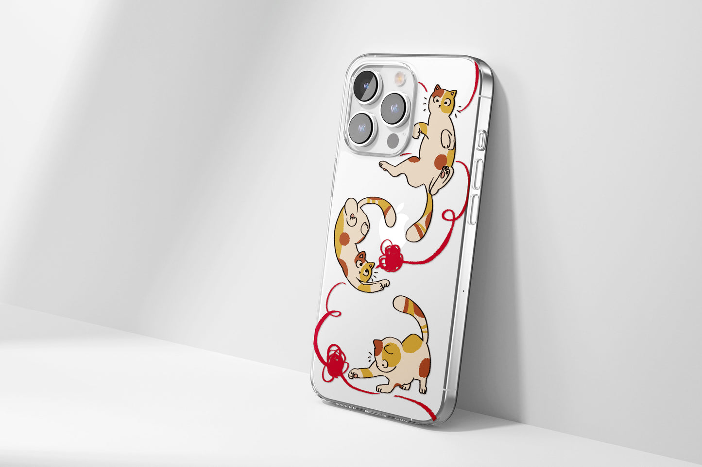 Daisy Mitchell @dibbuns Exclusive Cat Kitten Design Contemporary Artwork Phone Case CLEAR Silicone Phone Cover Case for iPhone 16 15 14 13 12 11