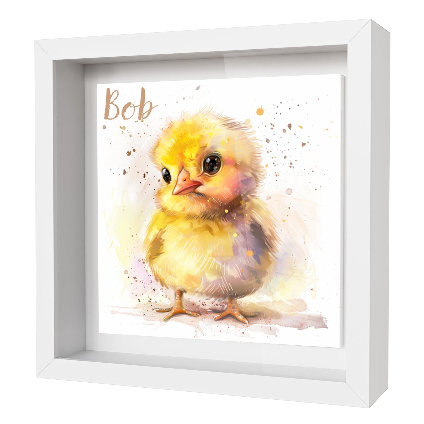 Personalised Baby Chick Artwork - Framed CERAMIC TILE Print