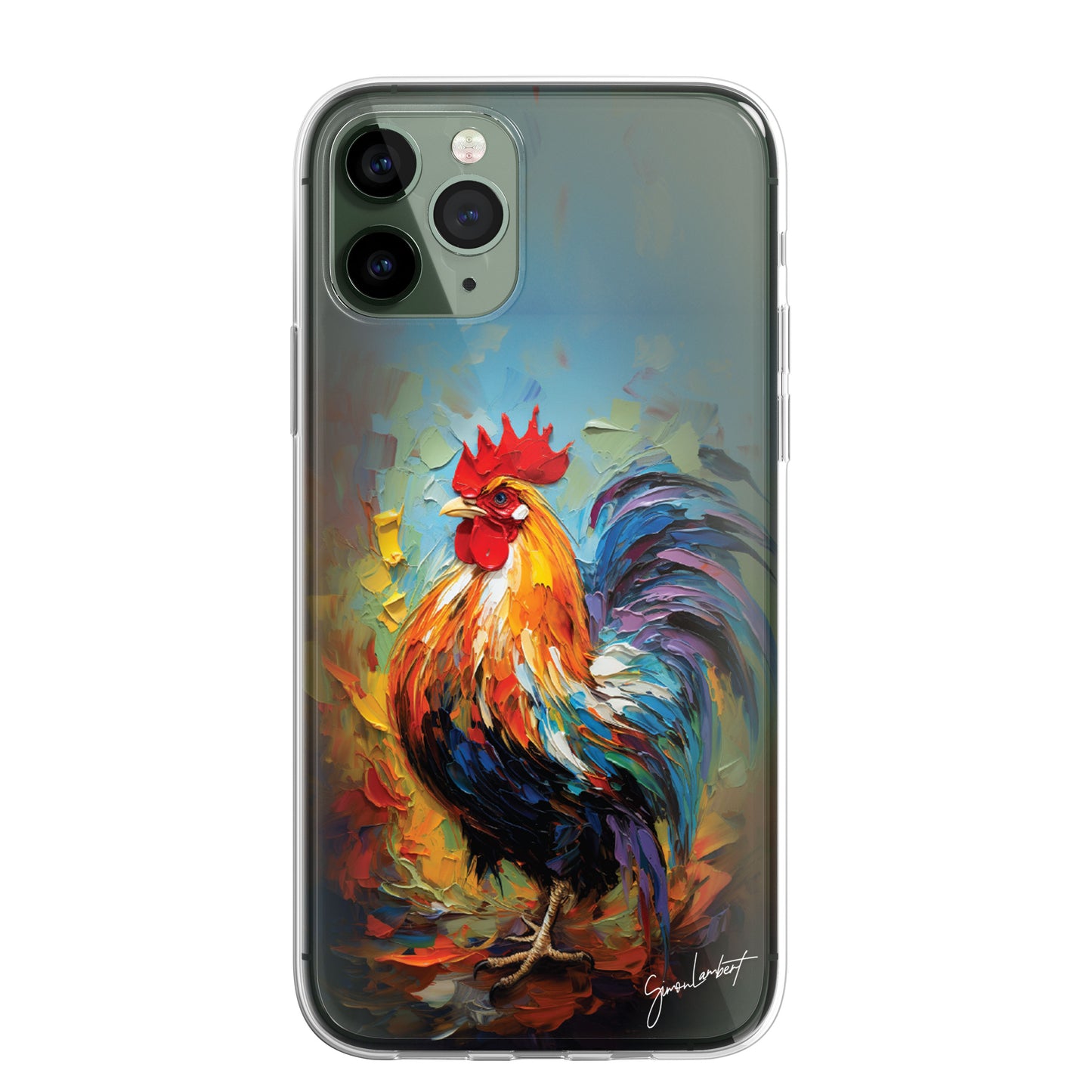 British Woodland Farm Animals Phone Case Palette Knife Art CLEAR Cover Case for iPhone 15 14 13 12 Pro +