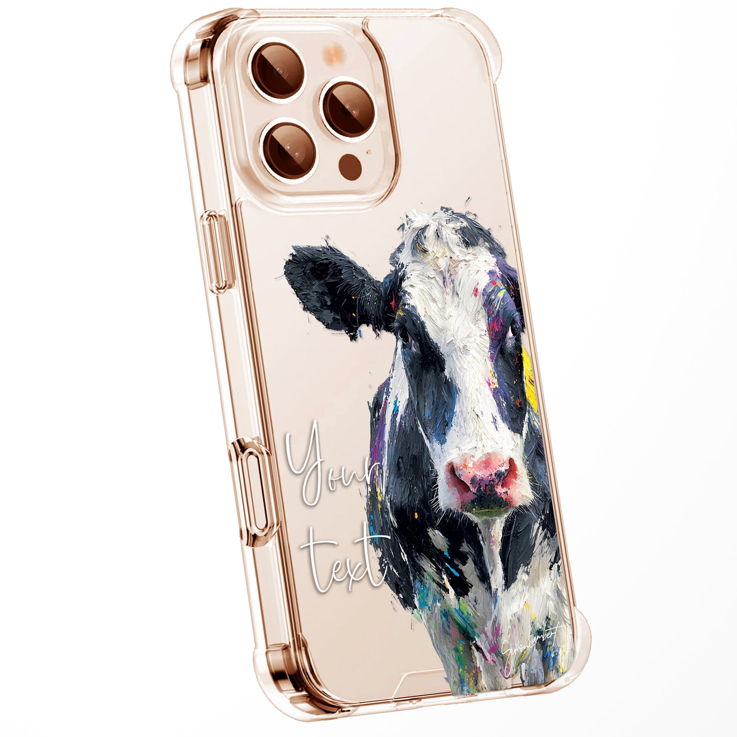 Animal Wildlife WaterColour Personalised Phone Case Splatter Painting Limited Edition Artwork CLEAR Cover Case, Exclusive Art for iPhone 16 15 14 13 12 11 Ranges - CUSTOMISE ONLINE