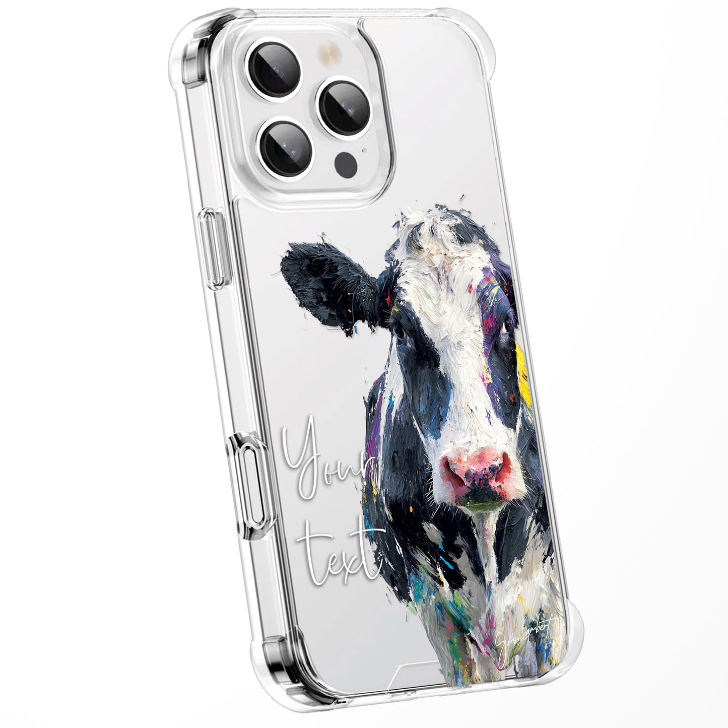 Animal Wildlife WaterColour Personalised Phone Case Splatter Painting Limited Edition Artwork CLEAR Cover Case, Exclusive Art for iPhone 16 15 14 13 12 11 Ranges - CUSTOMISE ONLINE