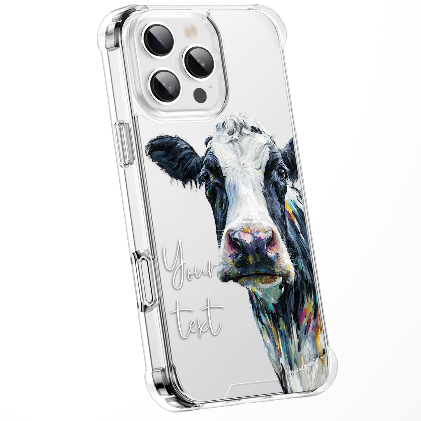Animal Wildlife WaterColour Personalised Phone Case Splatter Painting Limited Edition Artwork CLEAR Cover Case, Exclusive Art for iPhone 16 15 14 13 12 11 Ranges - CUSTOMISE ONLINE