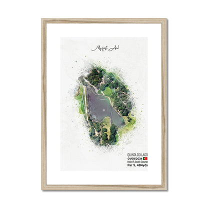 Personalised Golf Art Print, Custom Aerial Golf Course Map Layout - ANY HOLE Worldwide, Bespoke Text, Hole in One Gift Keepsake, Men Women, Father's Day, Birthday, Retirement