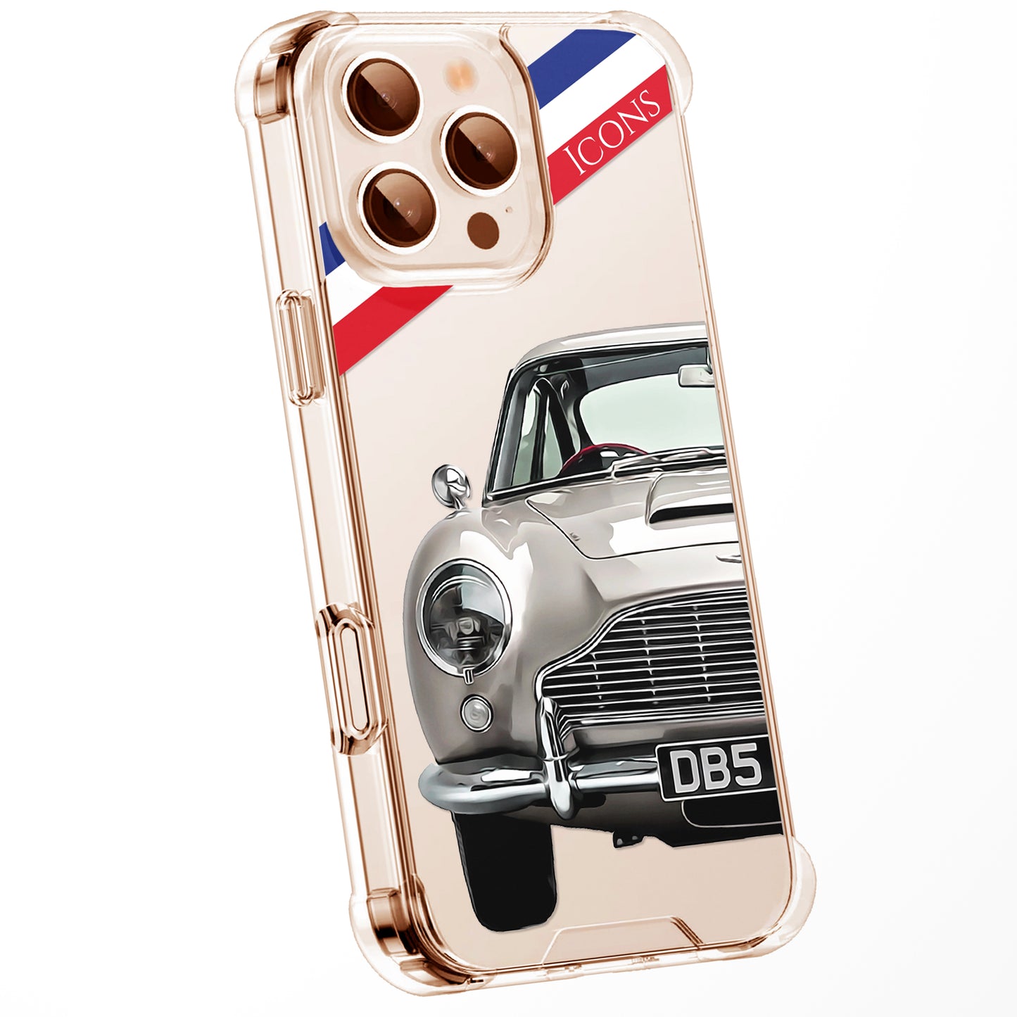 Personalised British Car Watercolour Phone Case for iPhone 16 15 14 13 | Classic Car Art Clear Cover