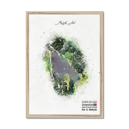 Personalised Golf Art Print, Custom Aerial Golf Course Map Layout - ANY HOLE Worldwide, Bespoke Text, Hole in One Gift Keepsake, Men Women, Father's Day, Birthday, Retirement