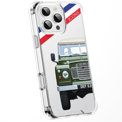 Personalised British Car Watercolour Phone Case for iPhone 16 15 14 13 | Classic Car Art Clear Cover