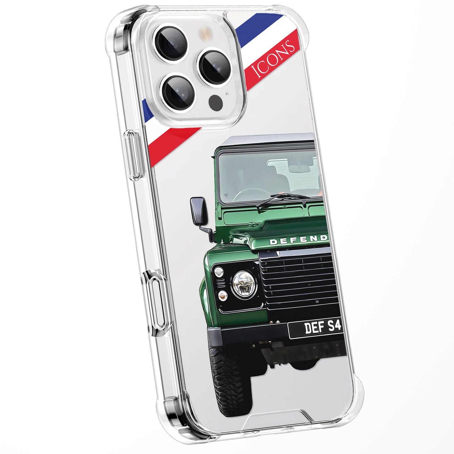 Personalised British Car Watercolour Phone Case for iPhone 16 15 14 13 | Classic Car Art Clear Cover