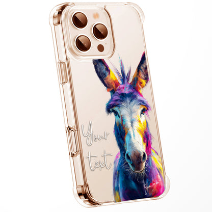Animal Wildlife WaterColour Personalised Phone Case Splatter Painting Limited Edition Artwork CLEAR Cover Case, Exclusive Art for iPhone 16 15 14 13 12 11 Ranges - CUSTOMISE ONLINE