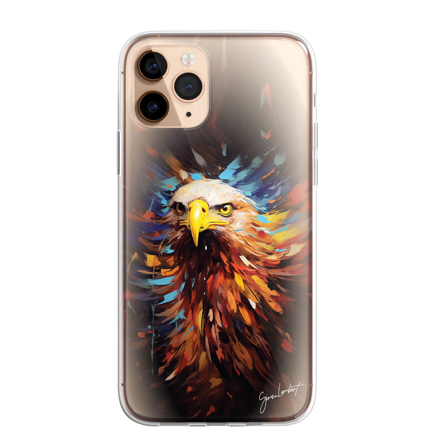 British Birds Phone Case Palette Knife Art CLEAR Cover Case for iPhone 15 14 13 12 Pro +