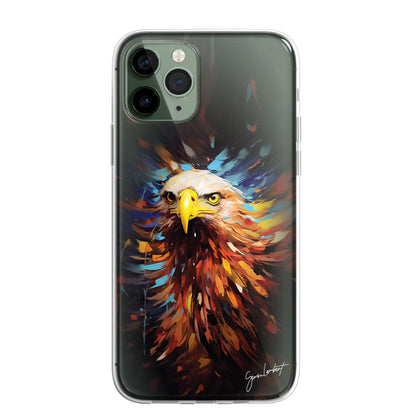 British Birds Phone Case Palette Knife Art CLEAR Cover Case for iPhone 15 14 13 12 Pro +