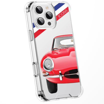 Personalised British Car Watercolour Phone Case for iPhone 16 15 14 13 | Classic Car Art Clear Cover