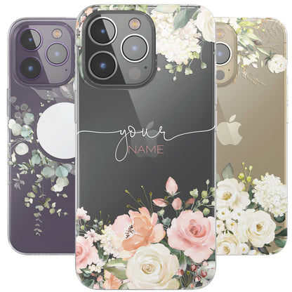 Personalised CLEAR Glitter Paint Candy Phone Cover Case For Samsung Galaxy S20+