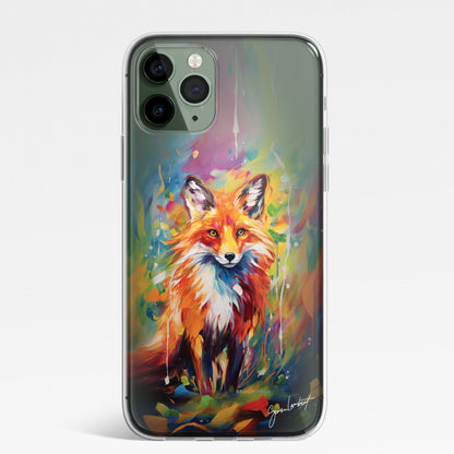 British Woodland Farm Animals Phone Case Palette Knife Art CLEAR Cover Case for iPhone 15 14 13 12 Pro +