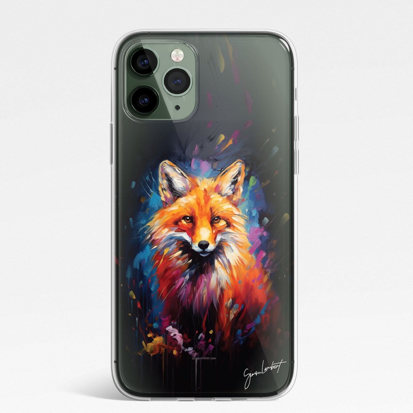 British Woodland Farm Animals Phone Case Palette Knife Art CLEAR Cover Case for iPhone 15 14 13 12 Pro +