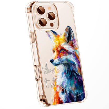 Animal Wildlife WaterColour Personalised Phone Case Splatter Painting Limited Edition Artwork CLEAR Cover Case, Exclusive Art for iPhone 16 15 14 13 12 11 Ranges - CUSTOMISE ONLINE