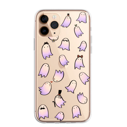 Daisy Mitchell @dibbuns Exclusive Ghosts Design Contemporary Artwork Phone Case CLEAR Silicone Phone Cover Case for iPhone 16 15 14 13 12 11